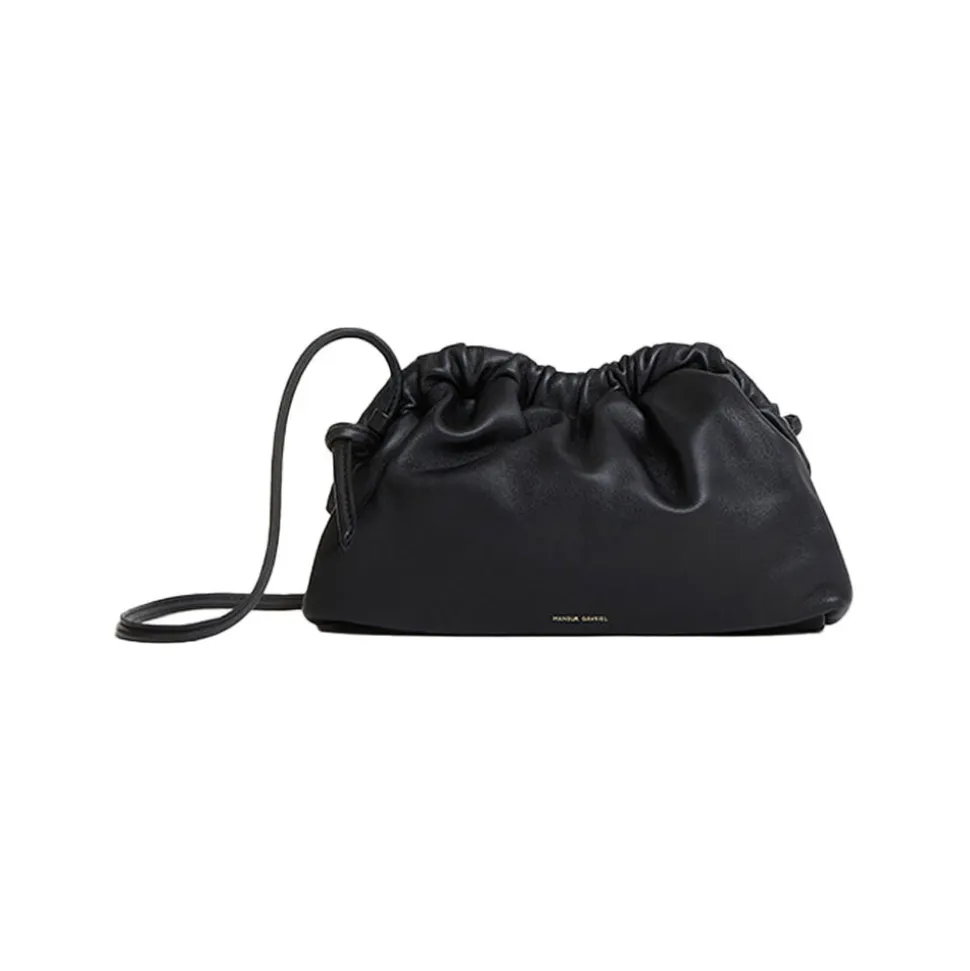 Mini Cloud Clutch in Black & Flamma