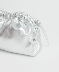 Mini Cloud Clutch in Silver