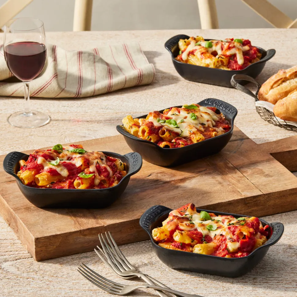 Mini Rectangular Baker 1/3 QT in Matte Black, Set of 4