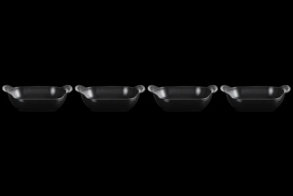 Mini Rectangular Baker 1/3 QT in Matte Black, Set of 4