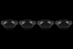 Mini Round Braiser Base 1/3 QT in Matte Black, Set of 4