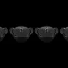 Mini Round Cocotte 1/3 QT in Matte Black with Sterling Silver Knobs, Set of 4