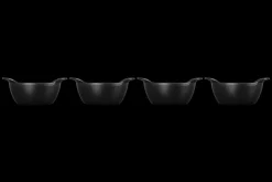 Mini Round Cocotte Base 1/3 QT in Matte Black, Set of 4