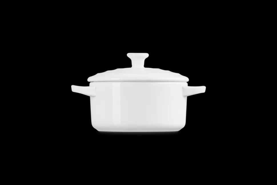 Mini Round Cocotte in White