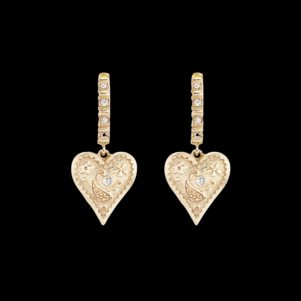Mini Southwestern Heart Earrings