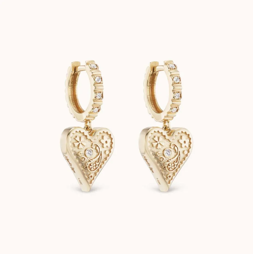 Mini Southwestern Heart Earrings