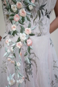 Miniature Rose Gown With Lace