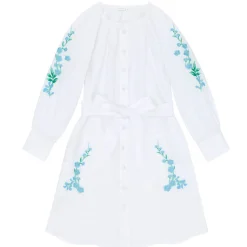 minnow x Fanm Mon Women's Coconut Grove White Long Sleeve Dress