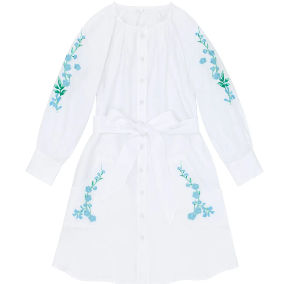 minnow x Fanm Mon Women's Coconut Grove White Long Sleeve Dress