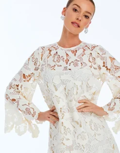 Mira Lace Mini Dress in Ivory