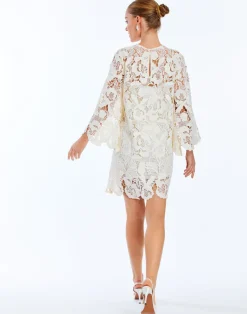 Mira Lace Mini Dress in Ivory