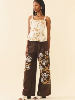 Miranda Top in Khaki Garden