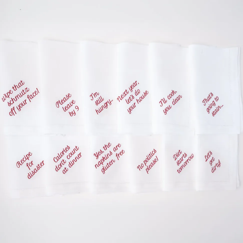 Mixed Messages Dinner Napkins, Set of 12