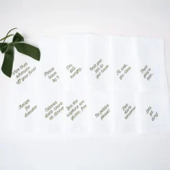 Mixed Messages Dinner Napkins, Set of 12