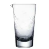 Mixing Glass With Fern Design