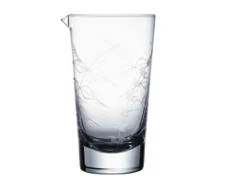 Mixing Glass With Fern Design
