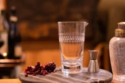 Mixing Glass With Ovals Design