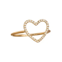 10mm Heart Charm Ring