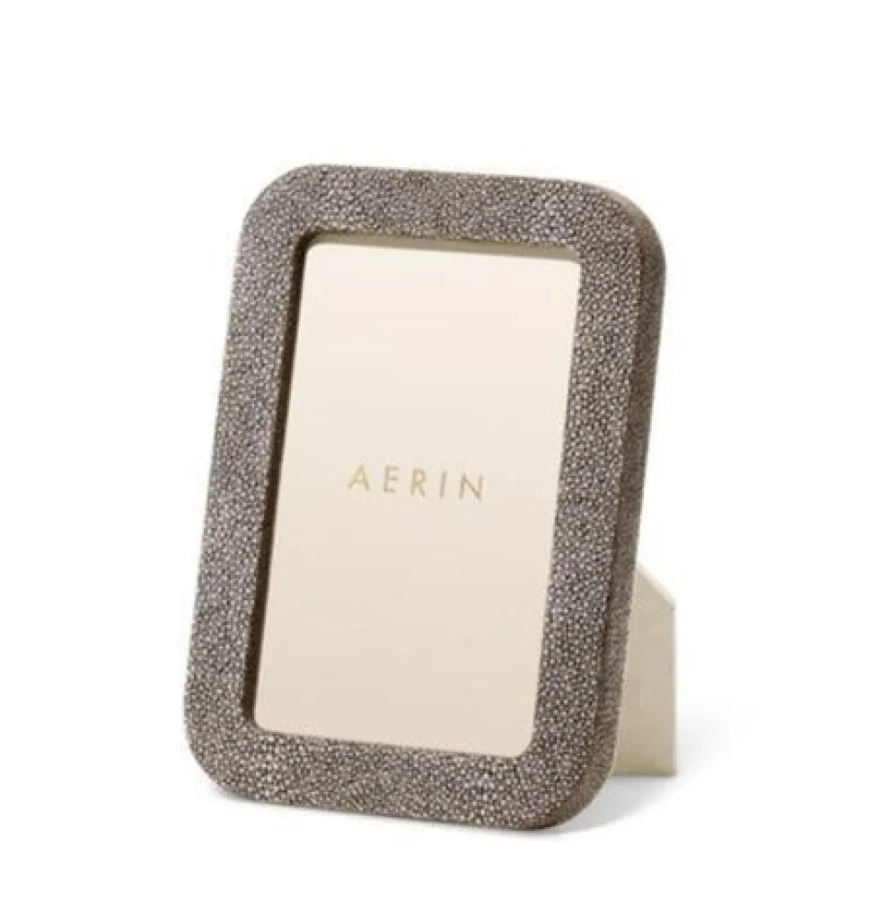 Modern Shagreen Frame, Chocolate