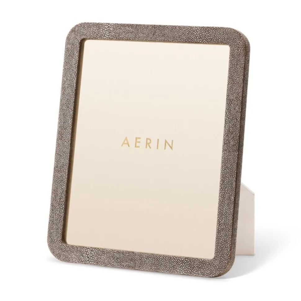 Modern Shagreen Frame, Chocolate