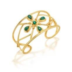 Monique Gem Cuff in Malachite