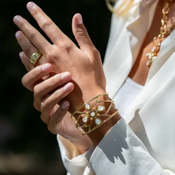 Monique Gem Cuff in Mother of Pearl