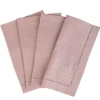 Monogram Dinner Napkin In Blush, Set of 4