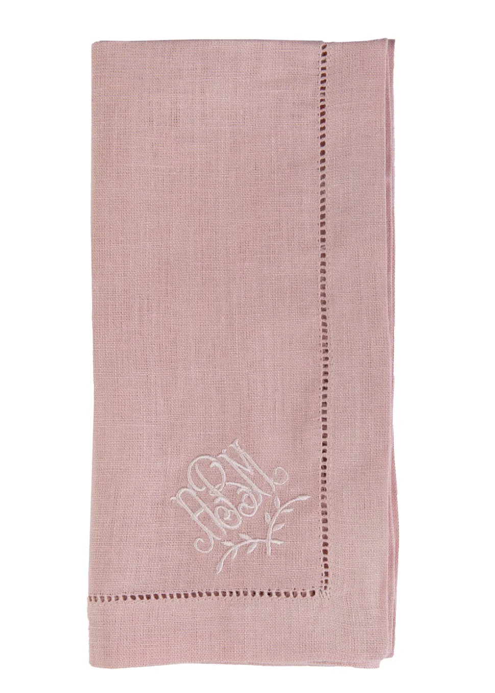 Monogram Dinner Napkin In Blush, Set of 4