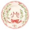 Monogram Dinner Plate Pink, 10"