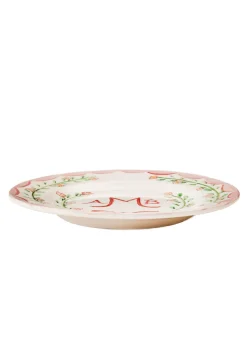 Monogram Dinner Plate Pink, 10