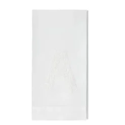 Monogram Twig Hand Towel in White
