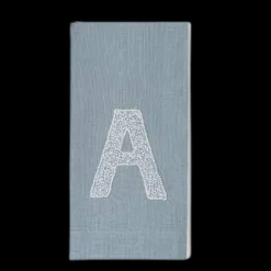Monogram Twig Hand Towel in Sky Blue