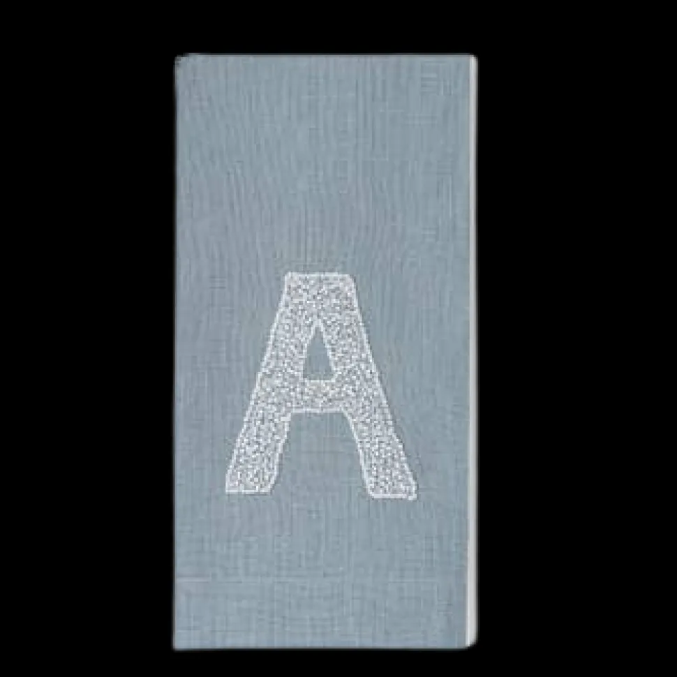 Monogram Twig Hand Towel in Sky Blue