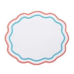 Morgan Placemat and Napkin Set in Turquoise