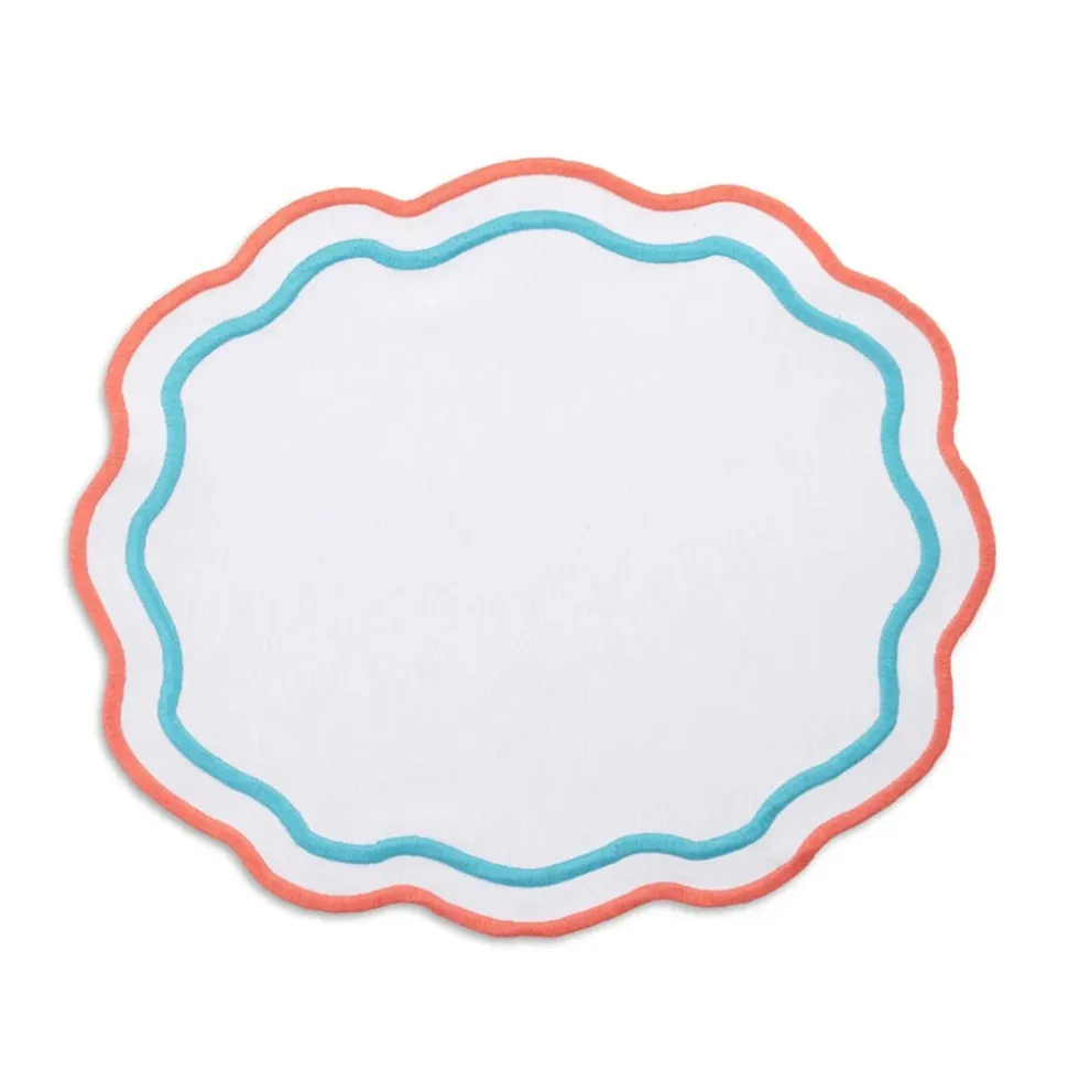 Morgan Placemat and Napkin Set in Turquoise