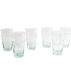 Moroccan Beldi Glassware, Set of 6