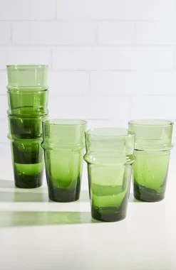 Moroccan Beldi Glassware, Set of 6