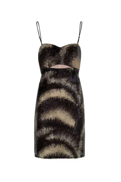 Mujer Divina Sequins Mini Dress in Black