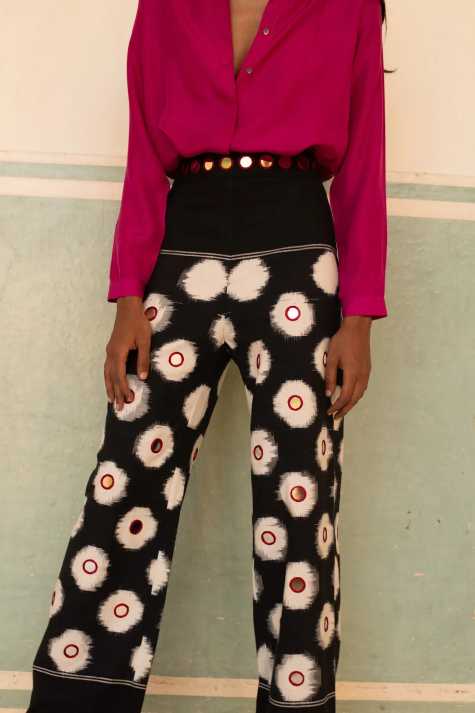 Multicolor Mirror Trousers