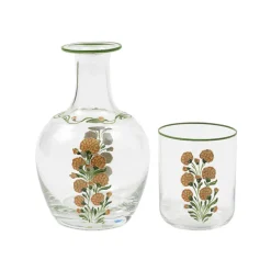 Murano Marigold Hand-Painted Bedside Set