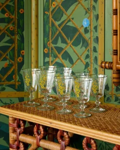 Murano Primrose Hand-Painted Water Glass