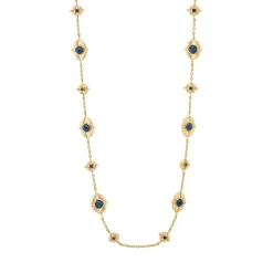 Mystic Eye Double-Sided Necklace in Blue Labradorite & Green Onyx