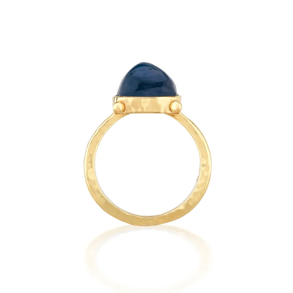 Mystic Eye Gem Ring in Blue Labradorite
