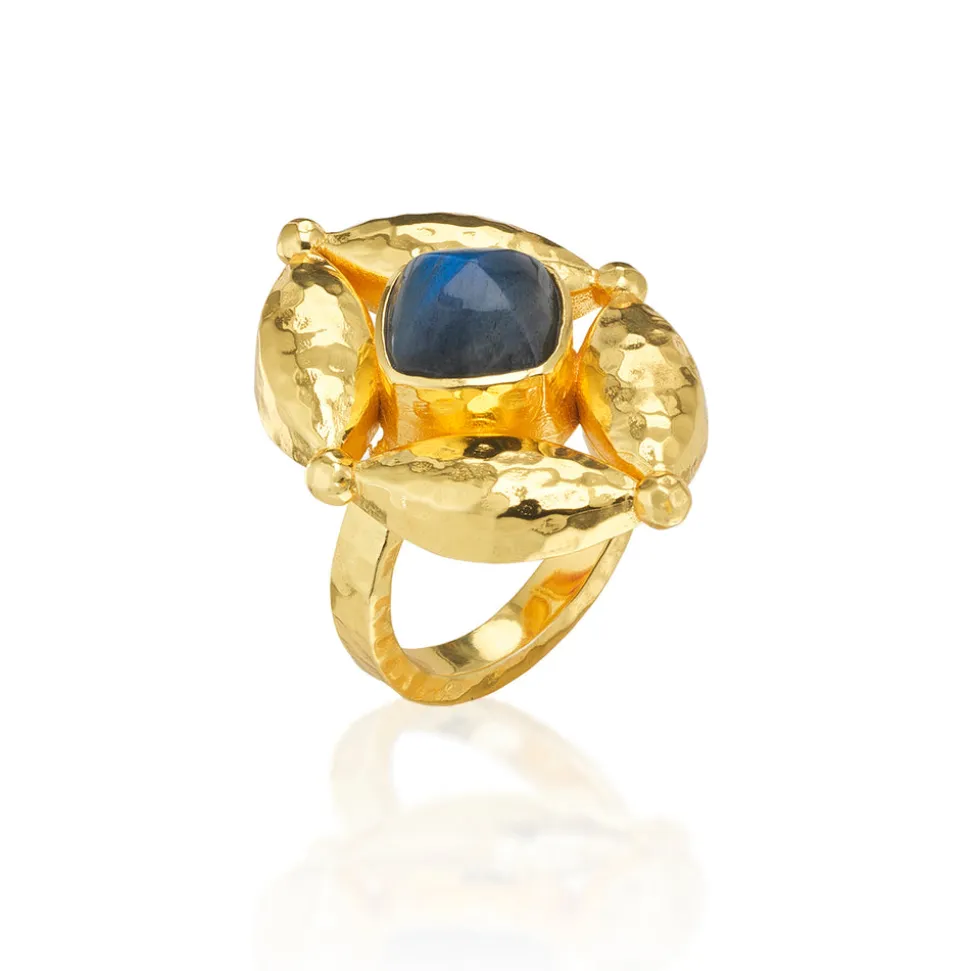 Mystic Eye Ring in Blue Labradorite