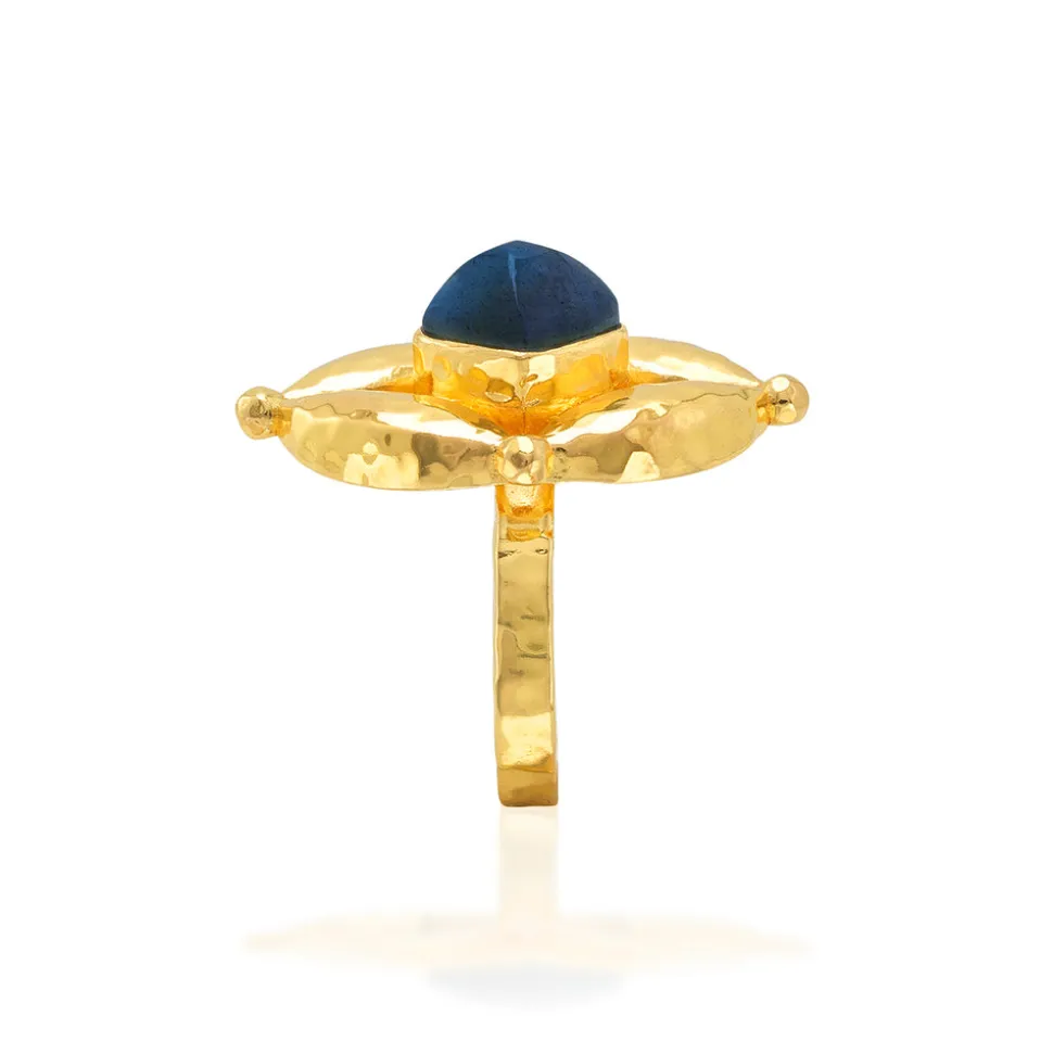 Mystic Eye Ring in Blue Labradorite
