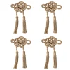 Mystic Knot Napkin Ring in Taupe, Set of 4