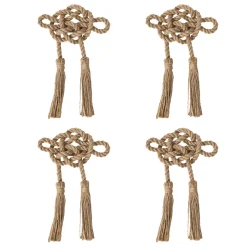 Mystic Knot Napkin Ring in Taupe, Set of 4