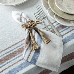 Mystic Knot Napkin Ring in Taupe, Set of 4