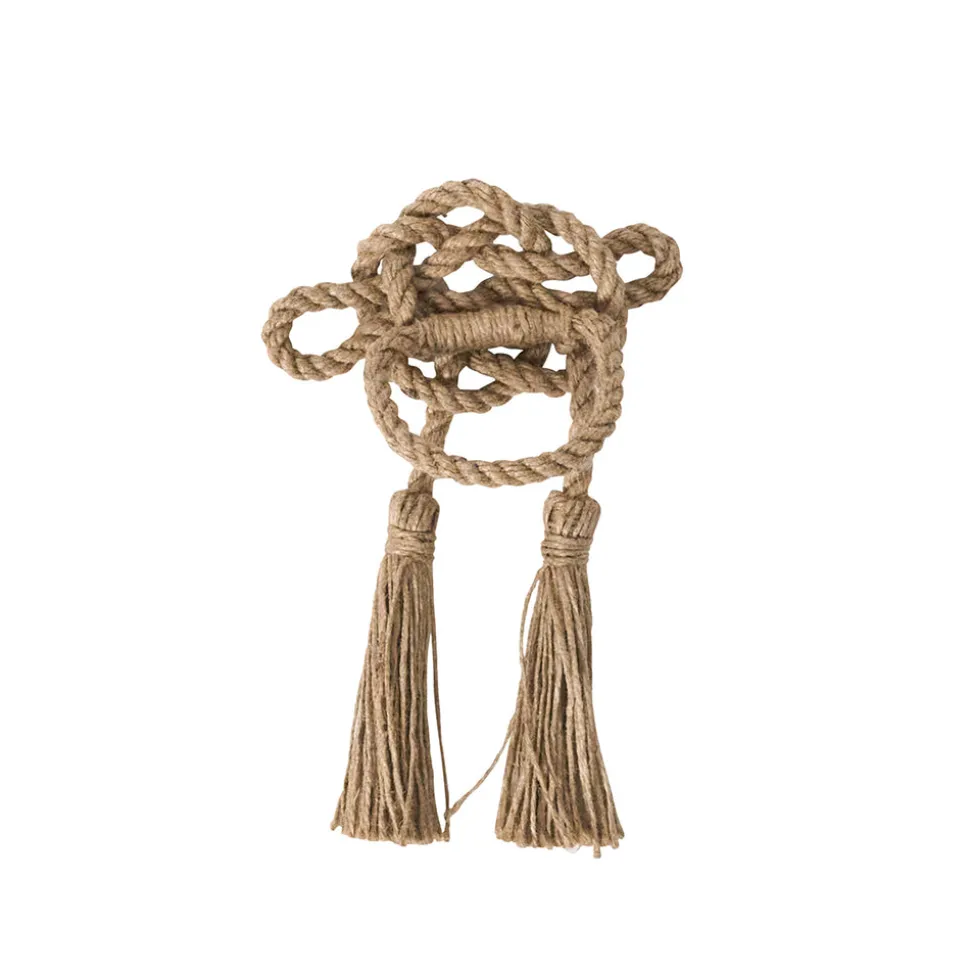Mystic Knot Napkin Ring in Taupe, Set of 4