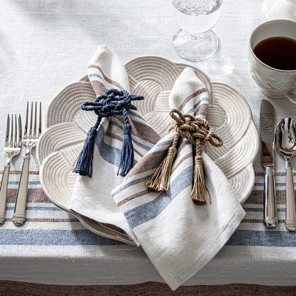 Mystic Knot Napkin Ring in Taupe, Set of 4